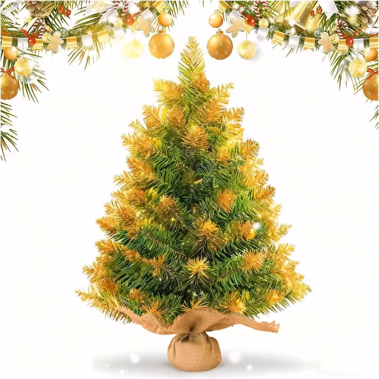 Albero di Natale artificiale, mini, 45 cm, ideale per la casa e l'ufficio