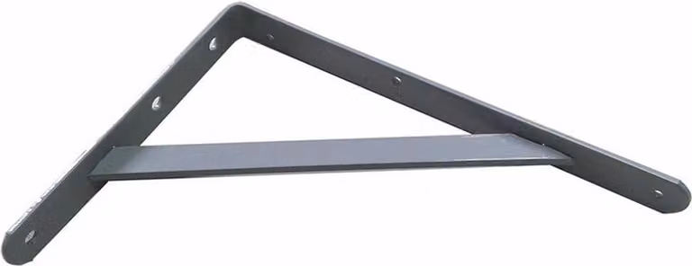 Staffa Fortex in acciaio grigio-argento 20x30cm