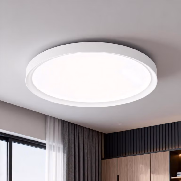 VA-Cerulean, plafoniera LED da 36W, design piatto e rotondo, grado di protezione IP44, luce bianca fredda (6000-6500K), ideale per ambienti umidi come bagni, cucine, corridoi e cantine