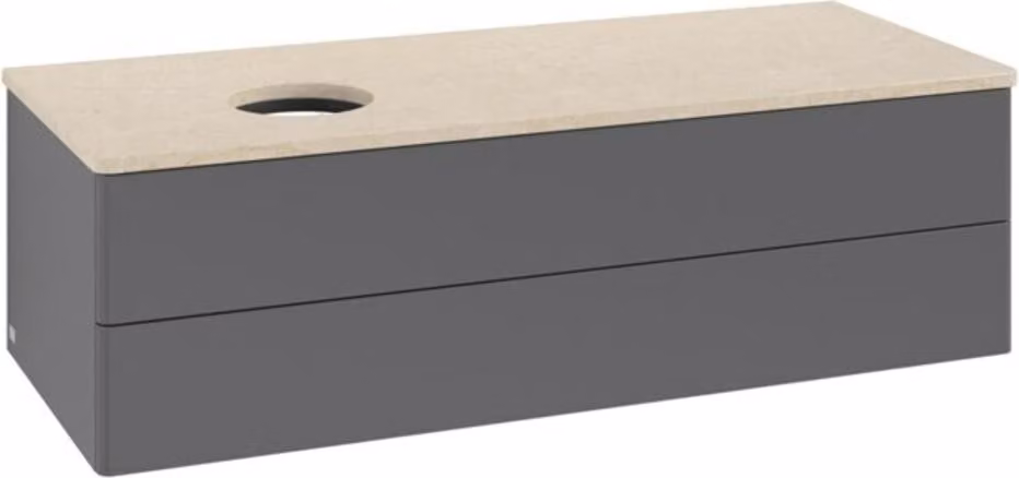 V&B Mobiletto senza struttura frontale, con illuminazione Antao 120x36x50cm, WBP botti., Anthrac. m Lac