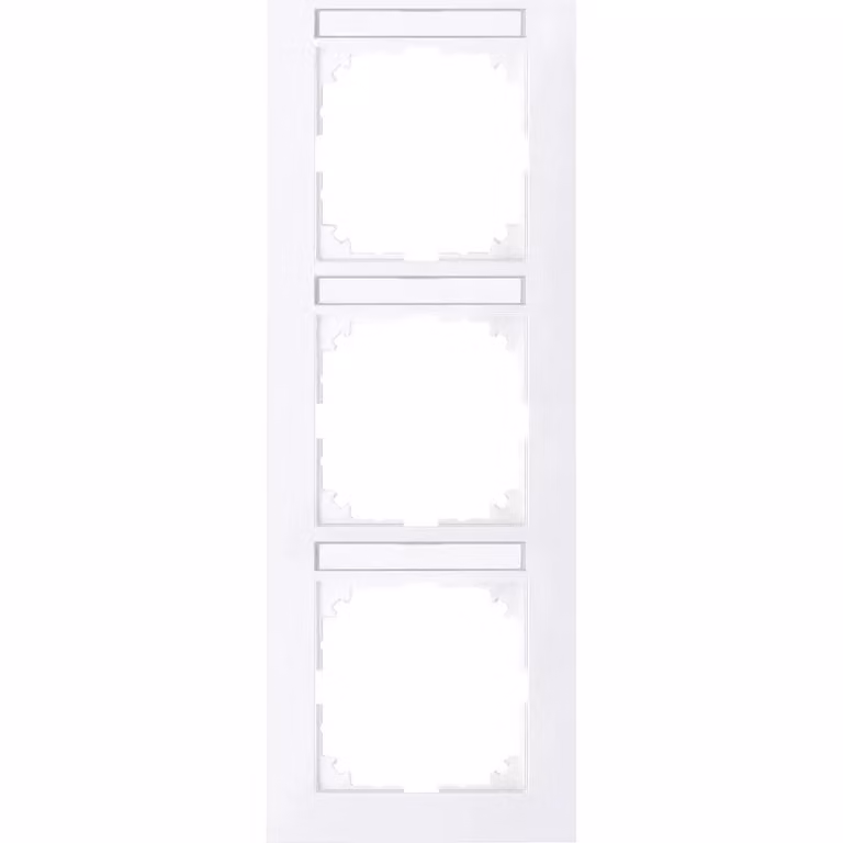 MERTEN MEG4032-3625 Cornice a 3 moduli M-Pure bianco attivo