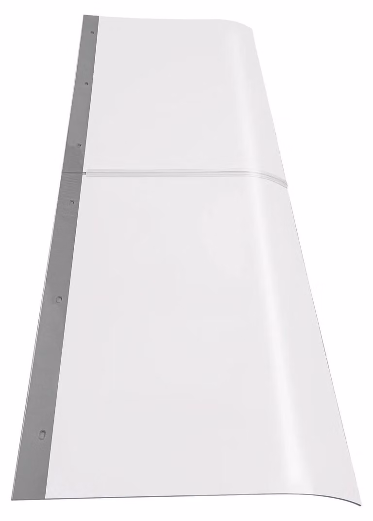 Tettoia per porta d'ingresso - Tettoia inclinata per porte e finestre in PET 160x50 cm - Impermeabile - Resistente ai raggi UV - Per uso esterno - Trasparente