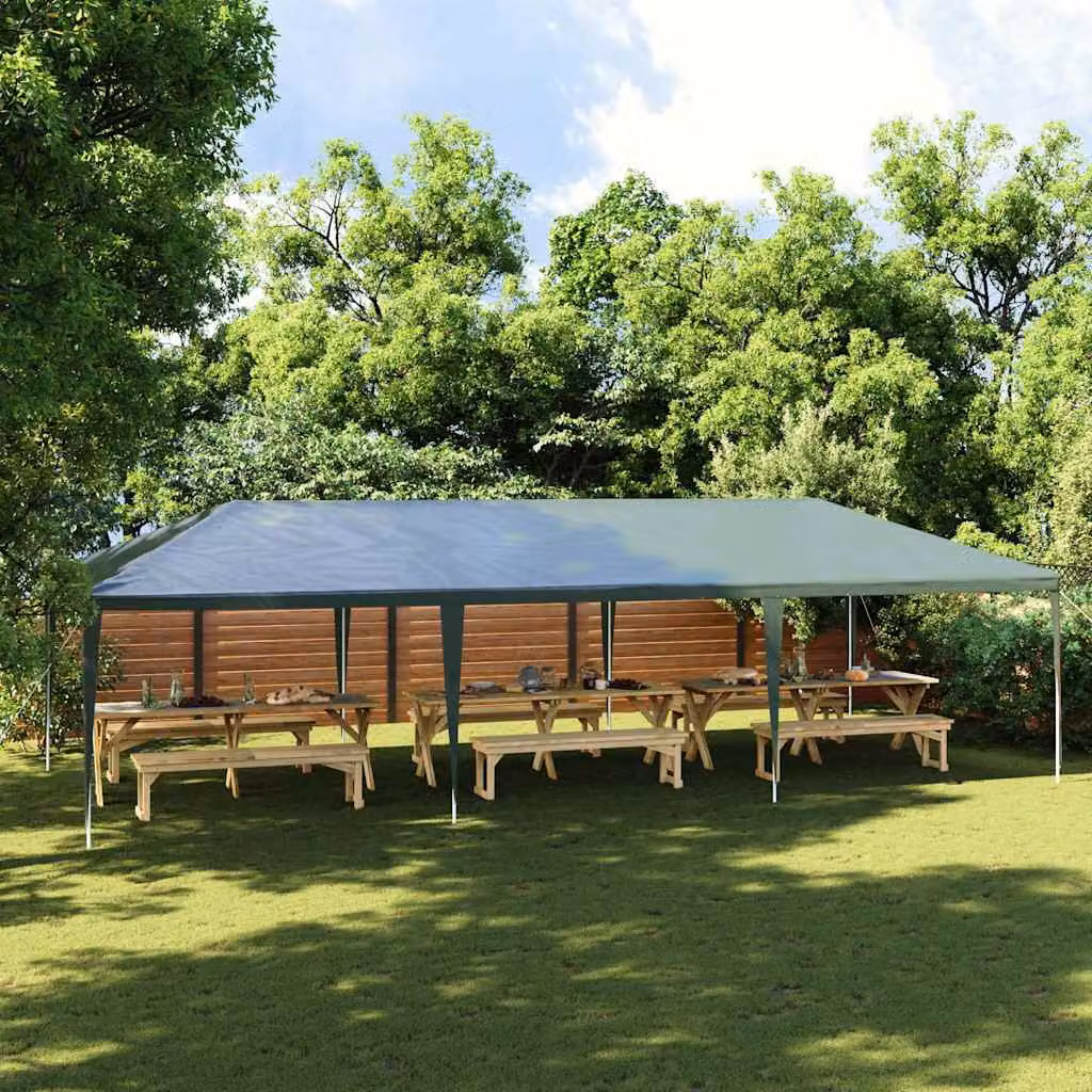 Gazebo Professionale vidaXL Verde in Acciaio e Plastica 4x9 m – 1