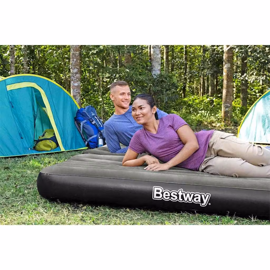 Letto ad aria gonfiabile Bestway 3 in 1 per adulti, nero e grigio, L: 188 cm, P: 99 cm, H: 25 cm