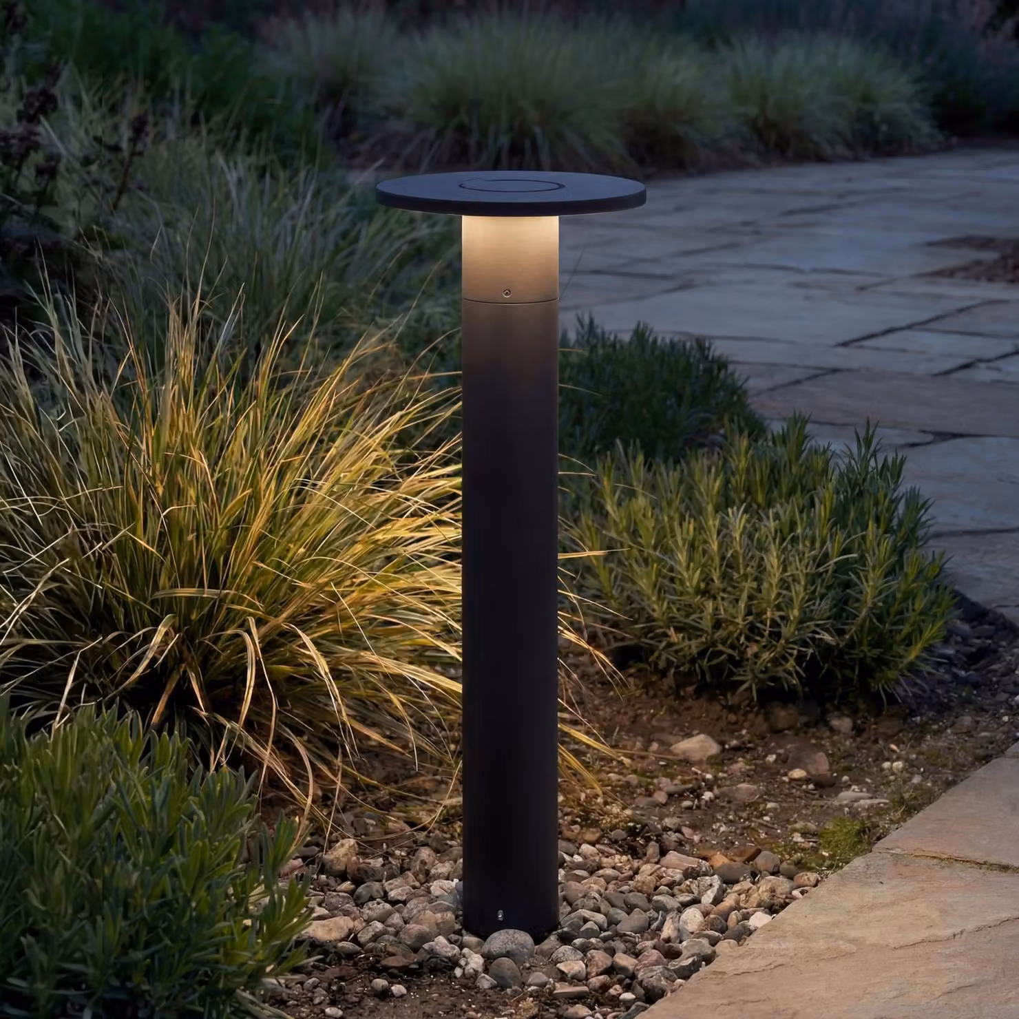 Lampioncino da giardino Tovio Arcchio, Alluminio / Grigio / Zincato, Alluminio, Moderno, Lampada LED da esterni