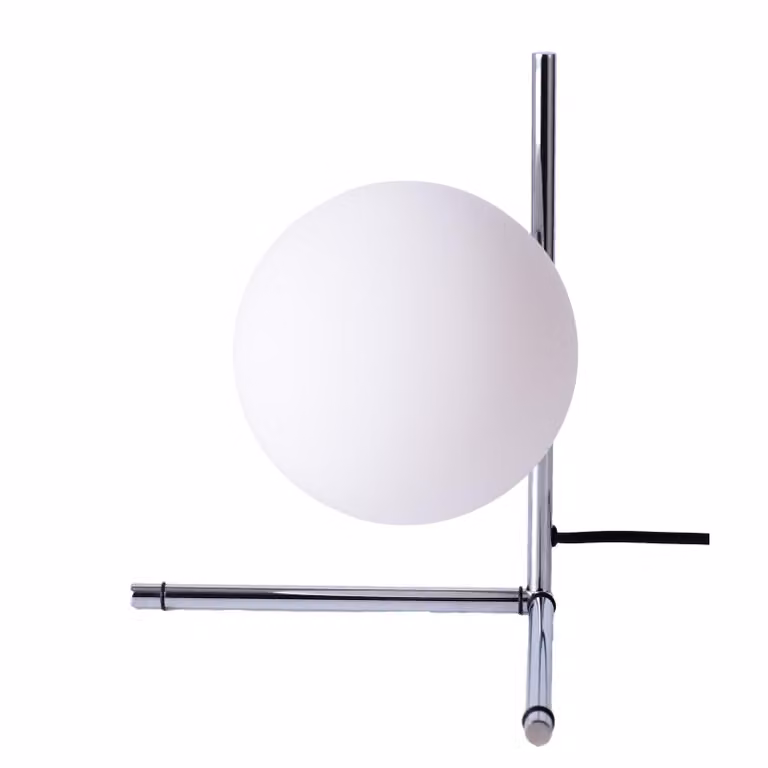 "GRECY" Lampada da tavolo Ø15cm - Moderna in argento e cristallo, ideale per ufficio, camera da letto e soggiorno, E27.