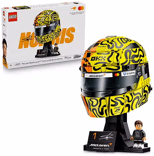 LEGO Editions Casco di Lando Norris McLaren Mastercard F1 Team 43023 Arancione, Giallo e Nero – 2