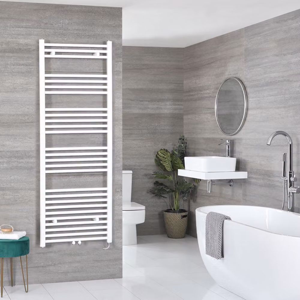 Scaldasalviette Elettrico  - 1600mm x 500mm - con Elemento Termostatico - Bianco - Neva