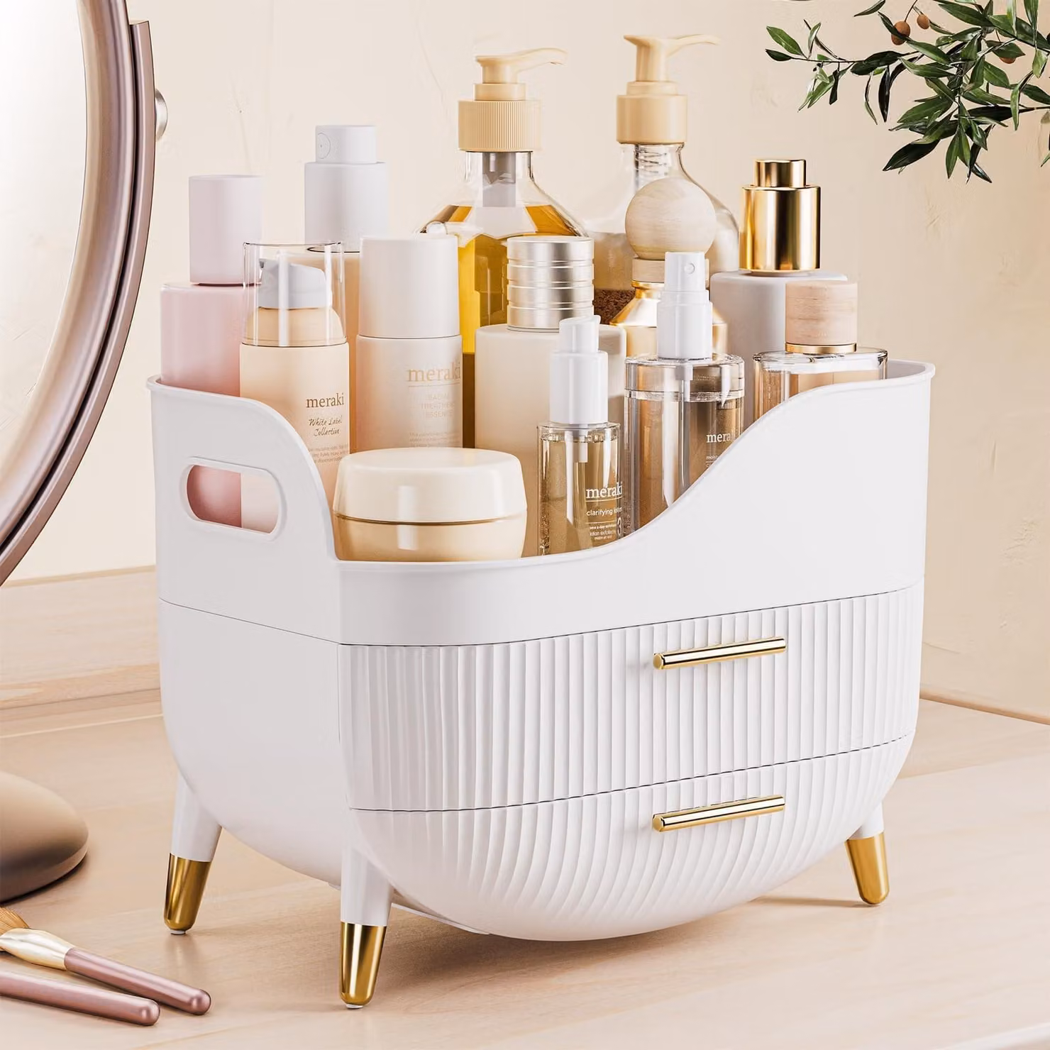 Omgoods - Organizzatore per trucchi di grandi dimensioni, ideale per il tavolino da trucco