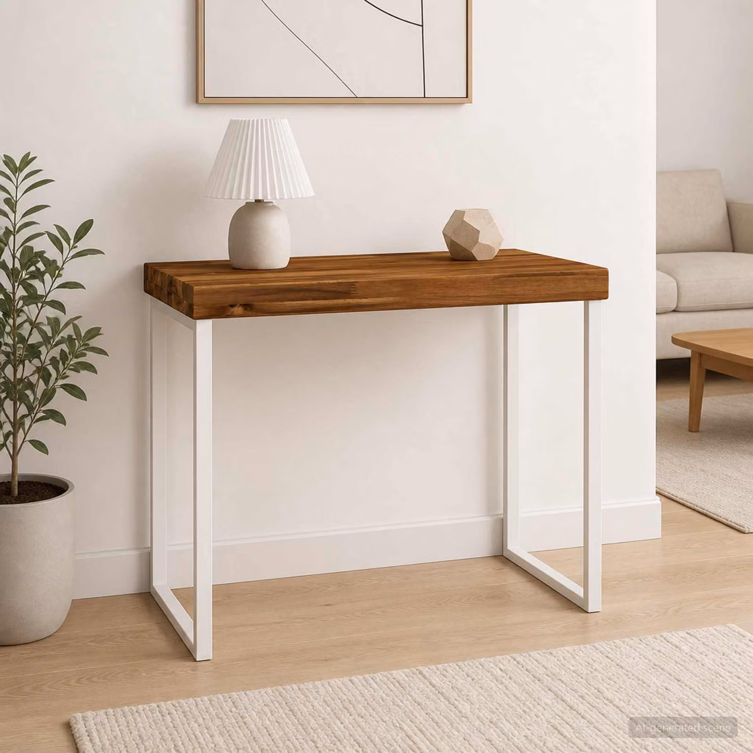 Piano del tavolo rettangolare in legno di acacia vidaXL, colore marrone, L 50 cm x P 30 cm x H 3,2 cm