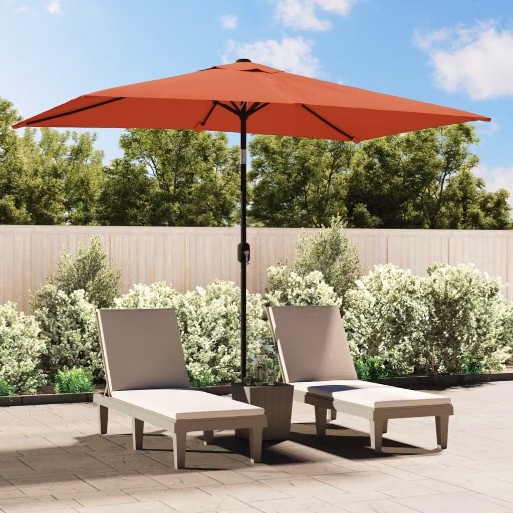 Maison Exclusive - Ombrellone con palo in metallo 300x200 cm terracotta