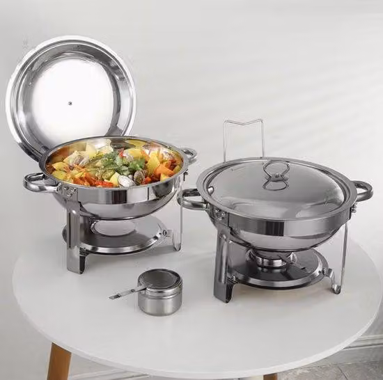 Set da buffet in acciaio inossidabile | Vassoio riscaldante per feste e catering | Vassoio da buffet in acciaio inossidabile