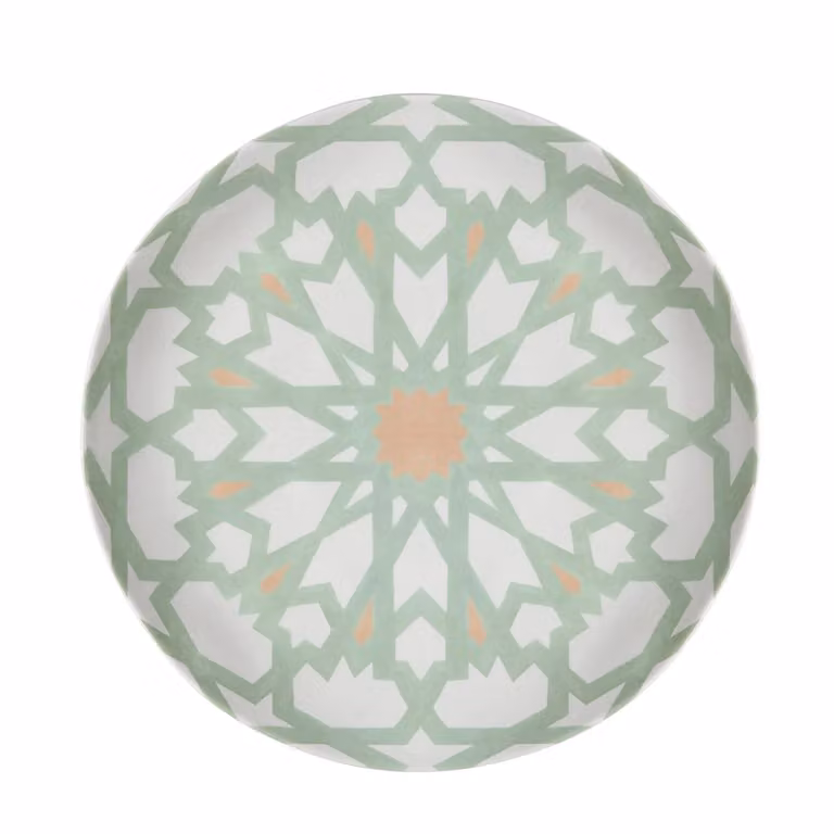Piatto dessert in melamina, Linea Groove, diam. 21,6cm - 6 pezzi