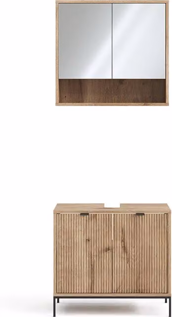 Set di mobili da bagno Eliza Quercia vichinga 2 pezzi Vicco