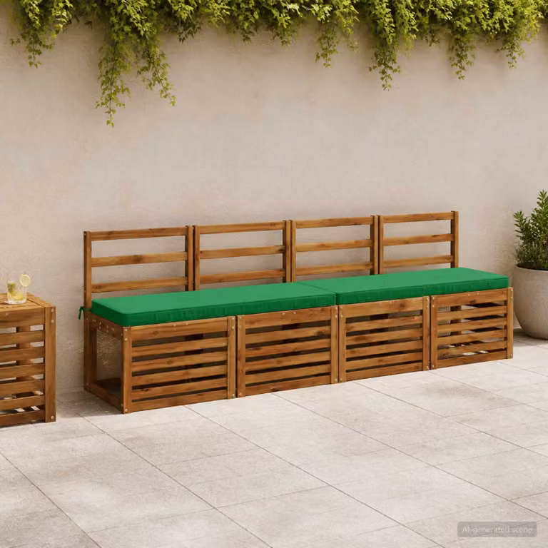 Cuscino per panchina vidaXL VUGHT verde in poliestere con rivestimento rimovibile e resistente ai raggi UV