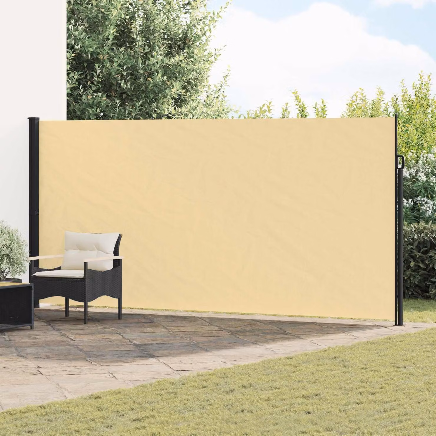 Tenda laterale retrattile Sabbia 600 x 220 cm Poliestere
