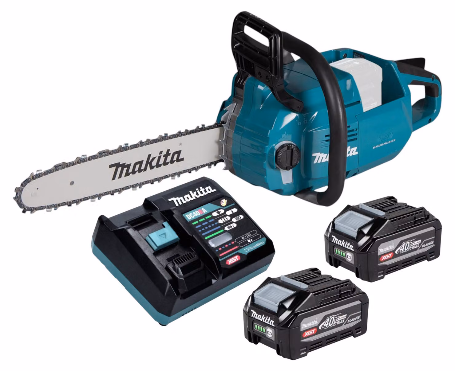 Motosega a batteria Makita UC 011 GU201 40 V max. 35 cm Brushless + 2 batterie da 4,0 Ah + caricabatterie