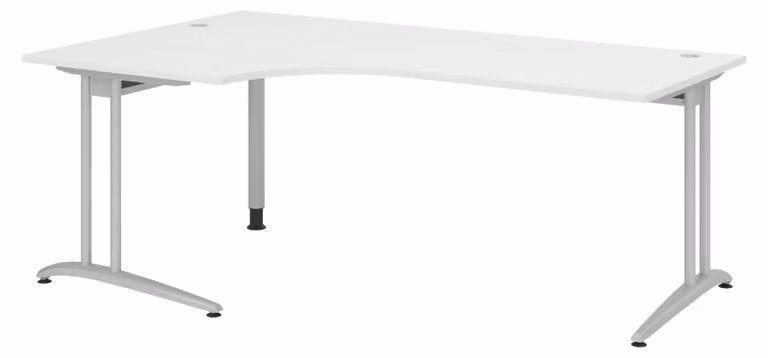 bümö Scrivania Serie B - Finitura: bianco, dimensioni: scrivania angolare 200 x 120 cm