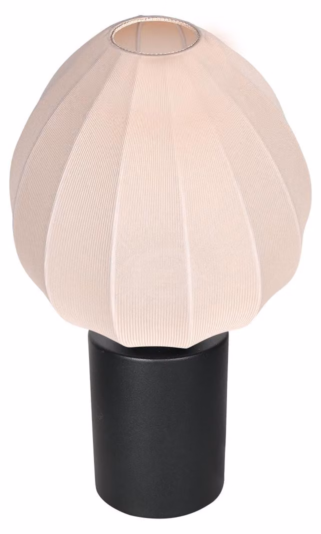 Lampada da tavolo - beige - Bloeba - metallo tessile - Ø 25cm - E27 - 4385ZW - Mexlite