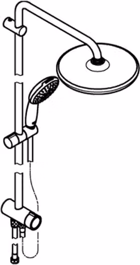 GROHE Tempesta 250 Cube sistema doccia a parete nero opaco