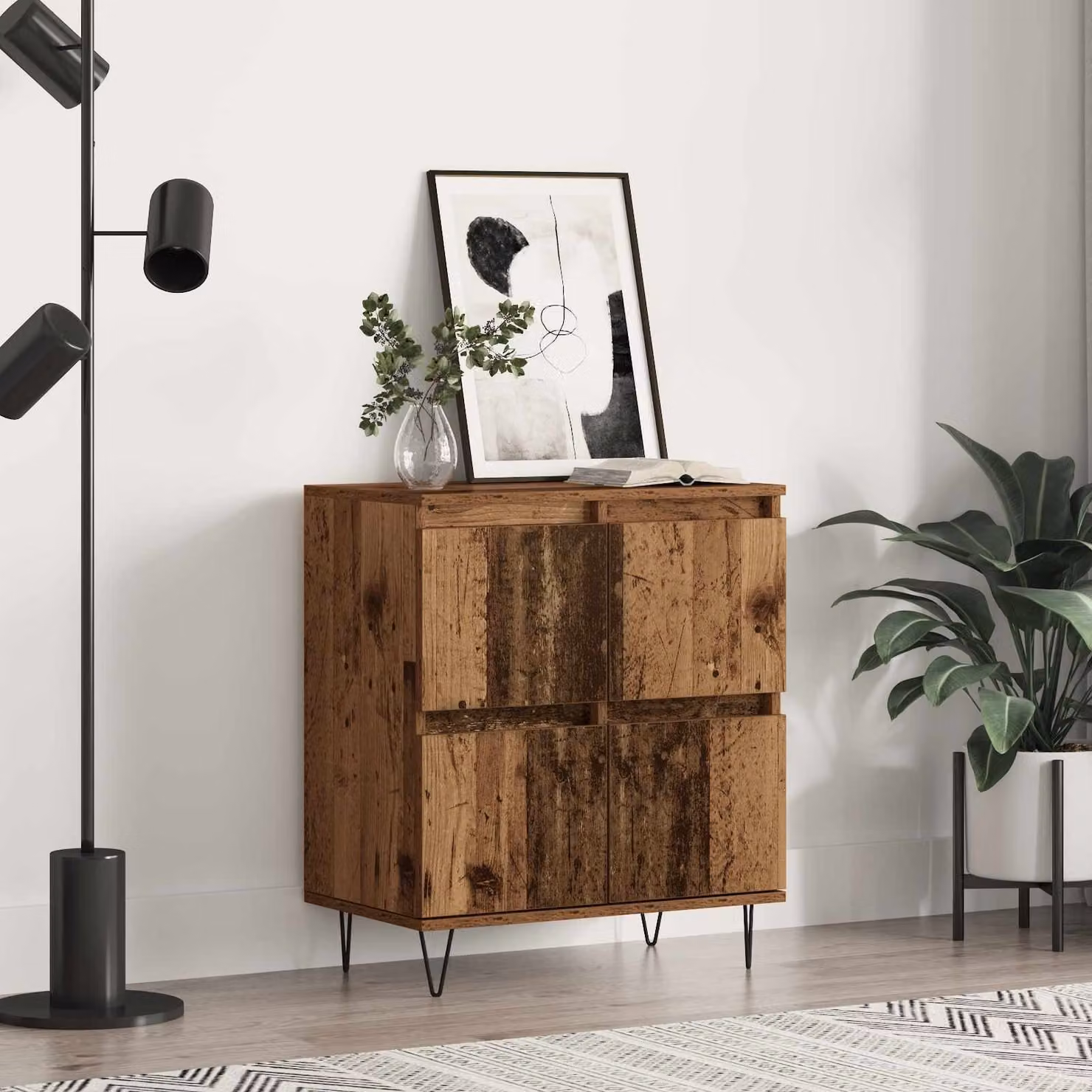 Credenza moderna vidaXL in legno color marrone L: 60 cm, P: 35 cm, H: 70 cm