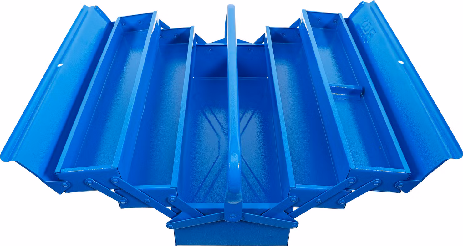 Cassetta degli attrezzi in metallo BGS vuota 530 x 200 x 200 mm 5 scomparti - 33002