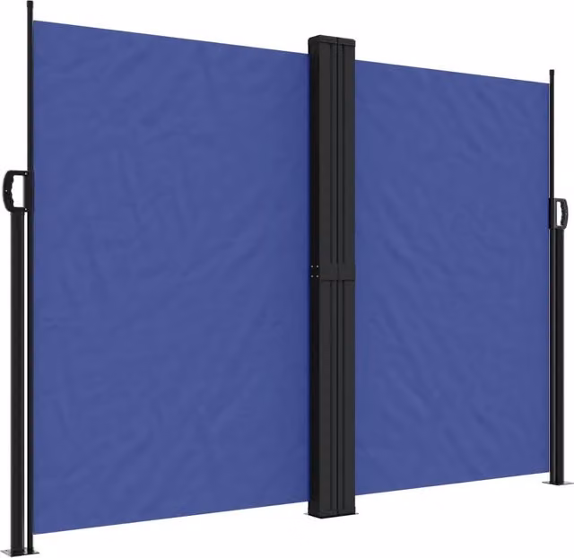 Tenda parasole laterale retrattile DESIGN IN in poliestere blu con struttura in acciaio L: 600 cm, H: 180 cm