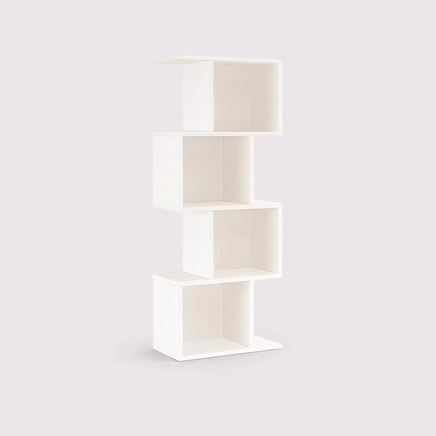Balay - Libreria bianca da parete moderna con 4 vani