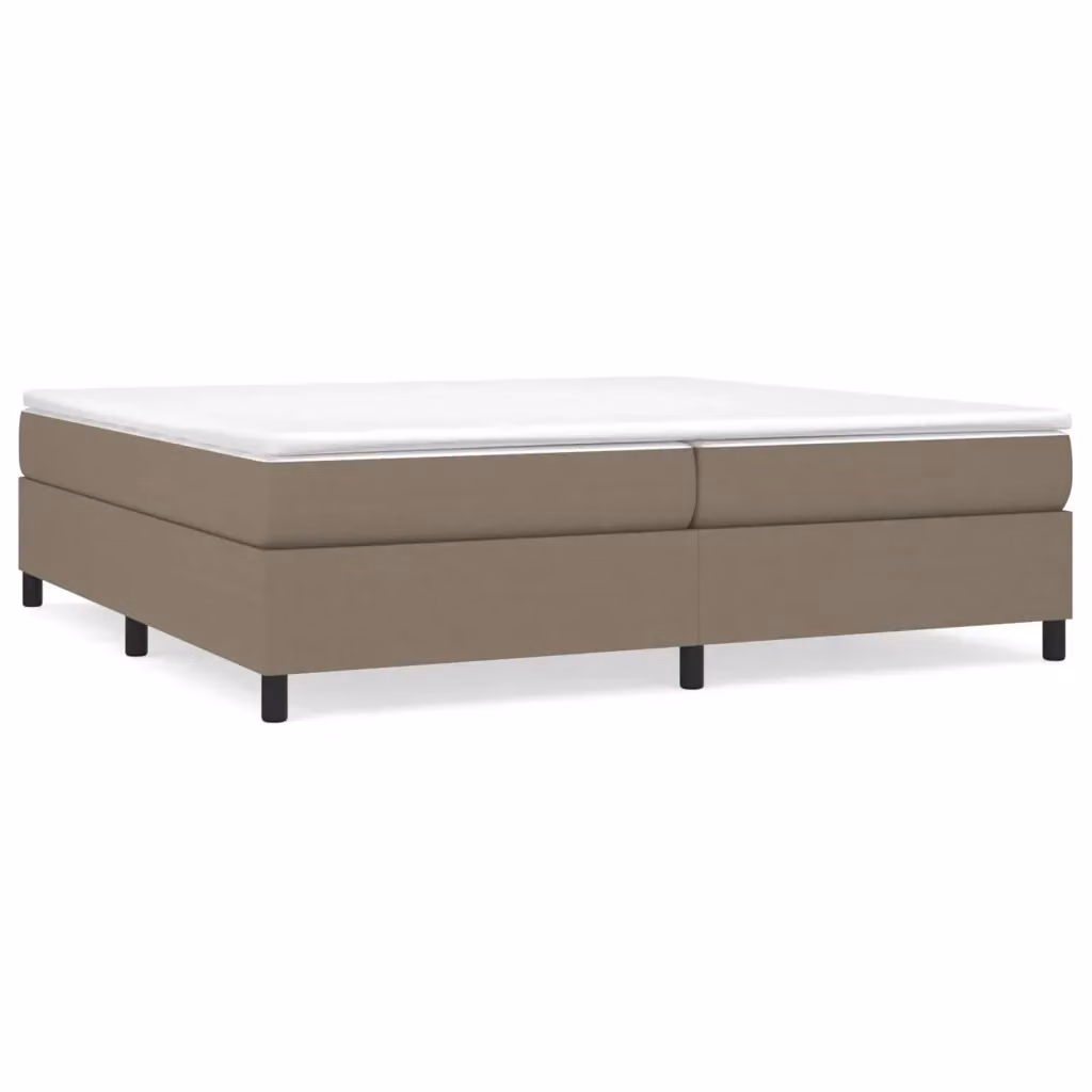 Letto Ibrido con Materasso vidaXL in Tessuto Beige e Bianco L/P/H: 200 x 200 x 35 cm – 2