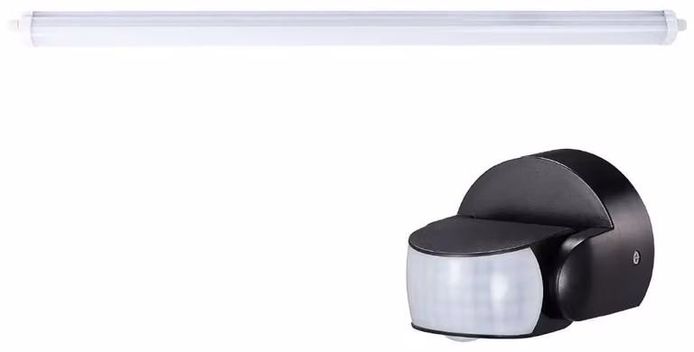 Lampada a LED per bagno, luce bianca fredda, grado di protezione IP65, sensore di movimento, lunghezza 150 cm