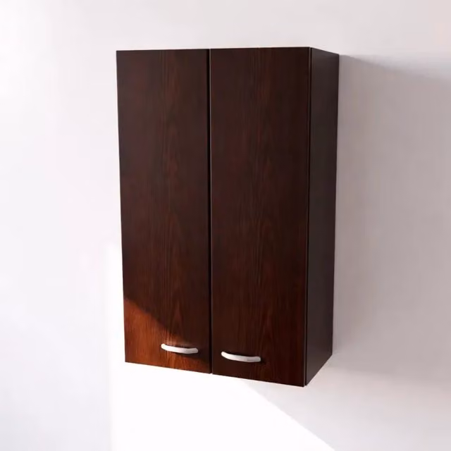 Pensile da cucina Calandrelli con 2 ante in legno Wengè, H 90 x L 60 x P 33 cm