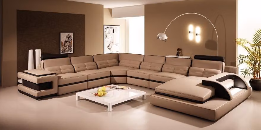 Designer Wohnlandschaft U-Form Couch Ecksofa Polster Garnitur Eckgarnitur Sofa
