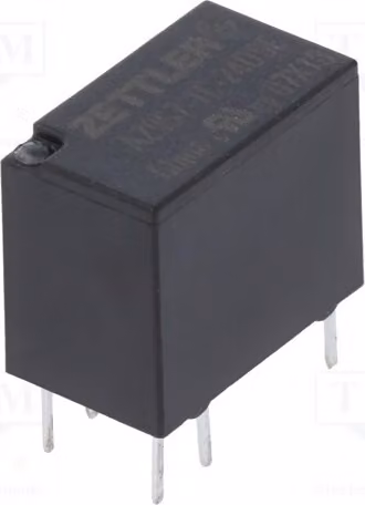 1 relè: elettromagnetico, 0,5A/125VAC. Bobina: 24VDC, 2A. Modello: AZ957-1C-24DSE. Elettrico