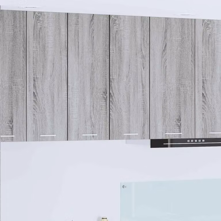 Armadio pensile da cucina moderno vidaXL in MDF, Grigio e Bianco, L: 30 cm, P: 31 cm, H: 80 cm