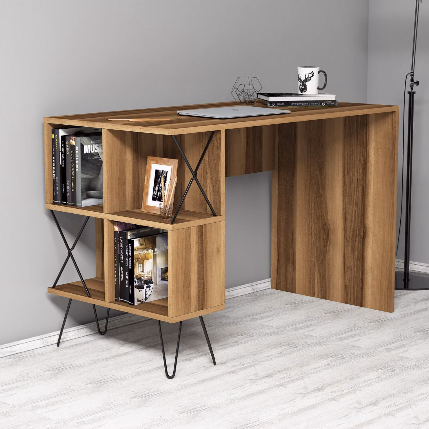 Skye Decor, Extra- Extra HCT, colore noce, nero, tavolini da salotto, 78,8x120x60 cm, pannello truciolare rivestito al 100% in melamina