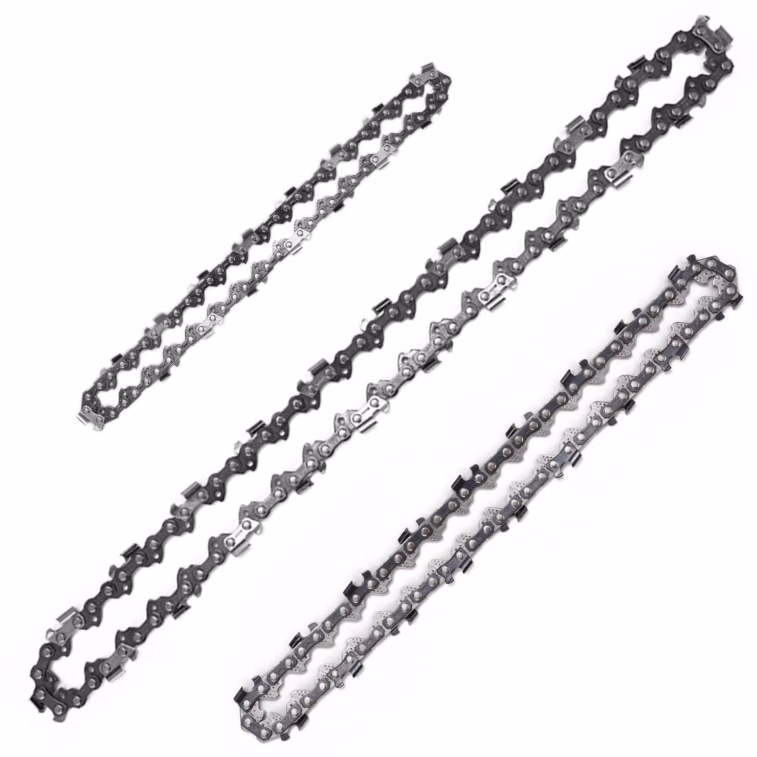 Catena per motosega compatta, realizzata in acciaio, lunghezza 30 cm, compatibile con la maggior parte delle motoseghe elettriche compatte, elevata efficienza di taglio, non certificata