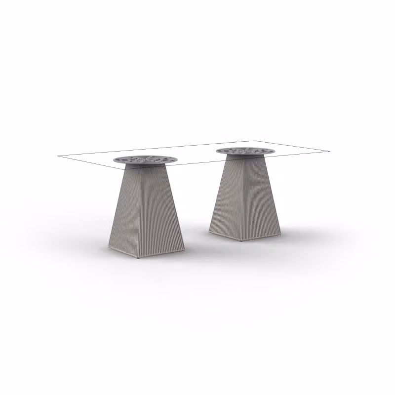 Base tavolo doppia Gatsby Vondom per piano rettangolare 200x100 cm