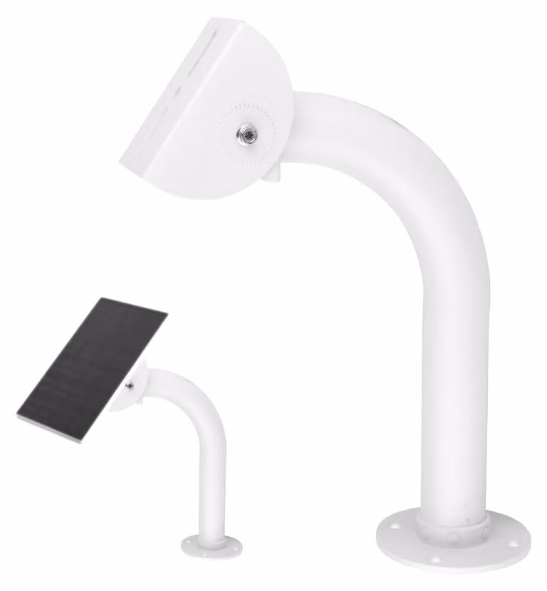 Supporto a parete per pannello solare, 30 cm, a forma di L, regolabile, bianco