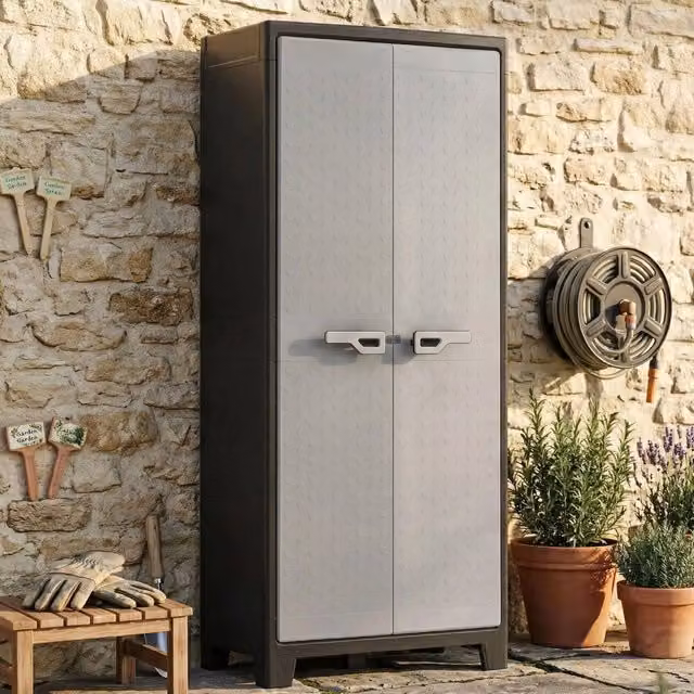 Armadio da esterno Oshawa DMORA Grigio L: 80 cm, P: 44 cm, H: 182 cm