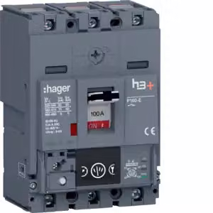 Hager Interruttore di potenza h3+ P160 Energy 3x100A 70kA HES100NC