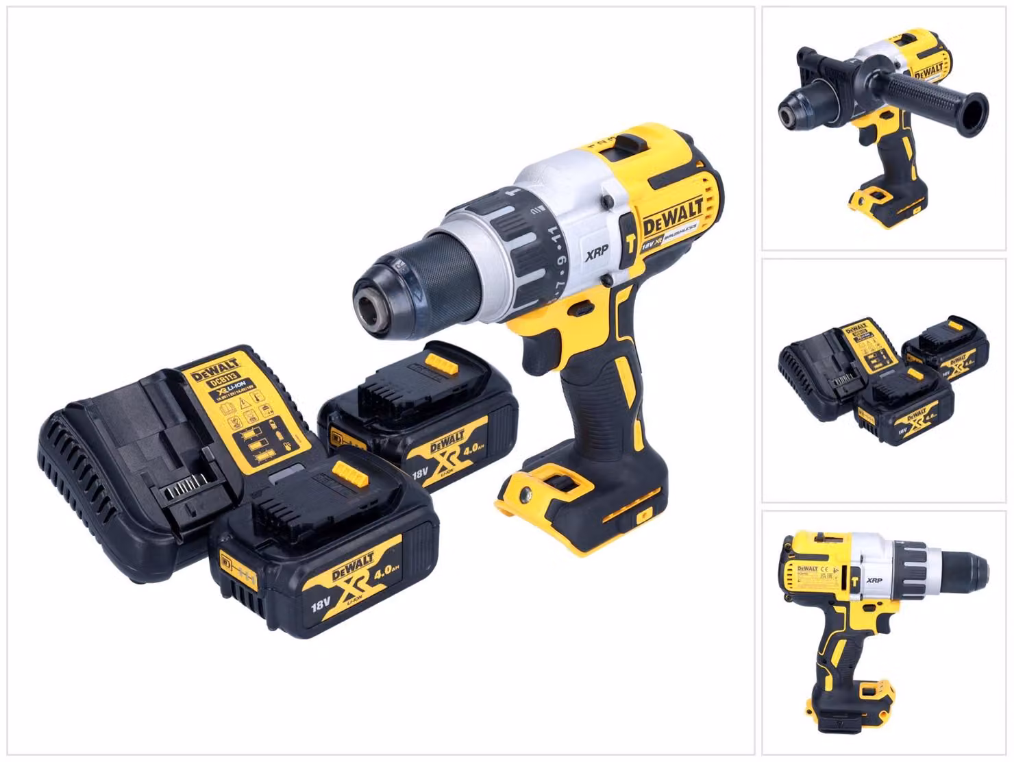 DeWalt DCD 996 M2 trapano a percussione a batteria 18 V 95 Nm senza spazzole + 2x batteria ricaricabile 4,0 Ah + caricatore