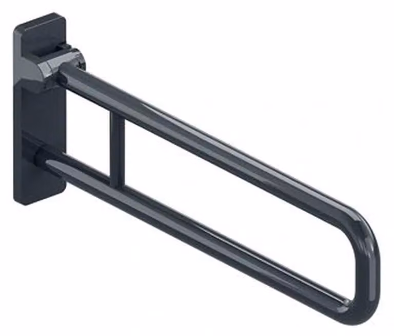 Maniglia di sostegno pieghevole HEWI Ser 801, L:850mm, anima in alluminio grigio antracite