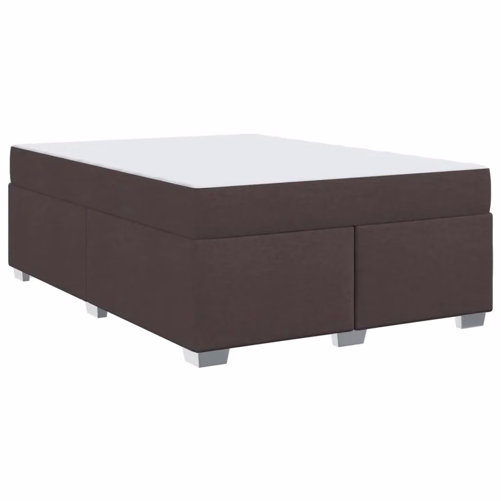 Struttura letto moderno vidaXL in tessuto marrone con legno ingegnerizzato L: 160 cm, P: 200 cm, H: 66 cm – 2