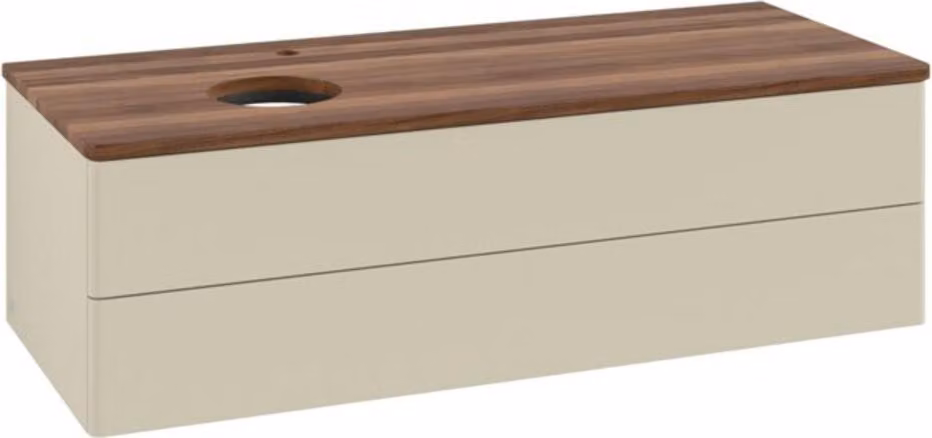 V&B Mobiletto senza struttura frontale, con illuminazione Antao 120x36x50cm, HL, WBP w. wal, si Gr m Lac