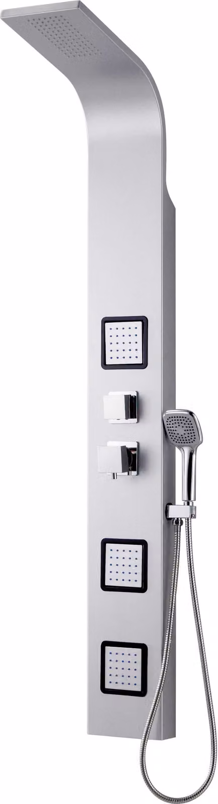 Colonna doccia a parete funzione idromassaggio colore grigio