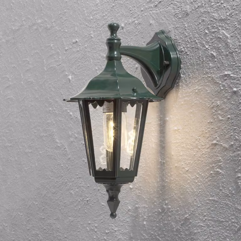 Konstsmide Applique da esterni FIRENZE, Verde, Alluminio, Campagna / Rustiche, Applique da esterni