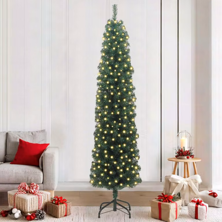 Maison Exclusive - Albero di Natale artificiale con 300 LED e supporto, verde, 210 cm