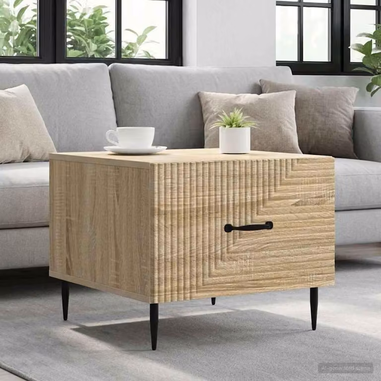 Maison Exclusive - Tavolino in rovere Sonoma 49 x 50 x 40 cm, materiale a base di legno