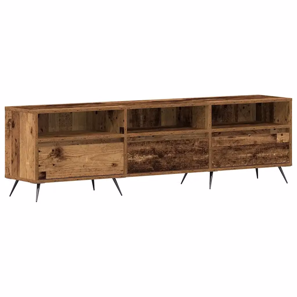 Mobile TV e Credenza vidaXL in Legno e Metallo, Colore Marrone, L 150 x P 30 x H 44,5 cm – 2