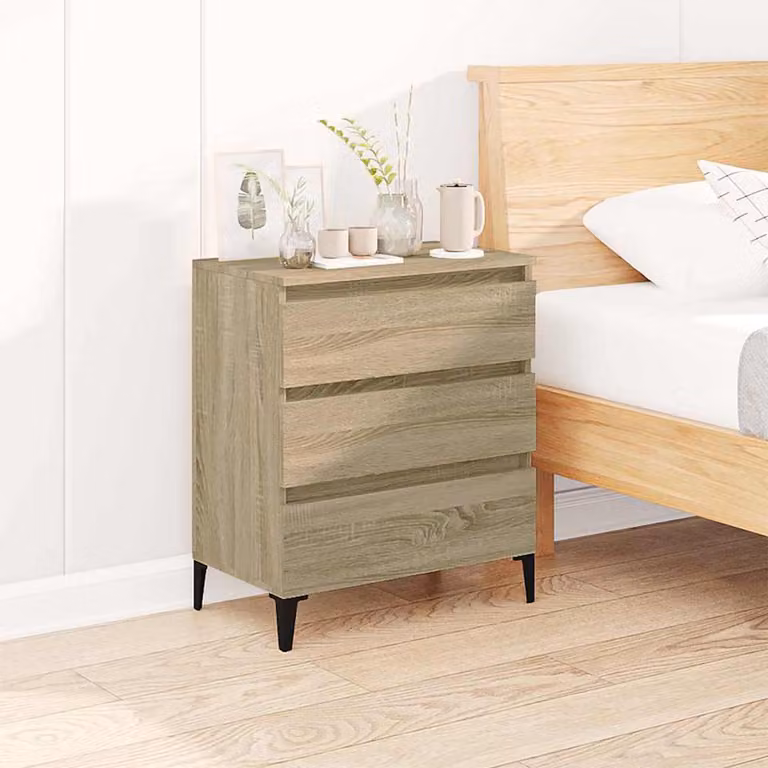 Credenza vidaXL in Rovere Sonoma, L 60 cm, P 35 cm, H 70 cm, in Legno Multistrato con Finitura Opaca